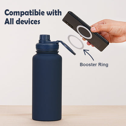 Magnetic Stainless Steel Thermos Cup with Phone Holder