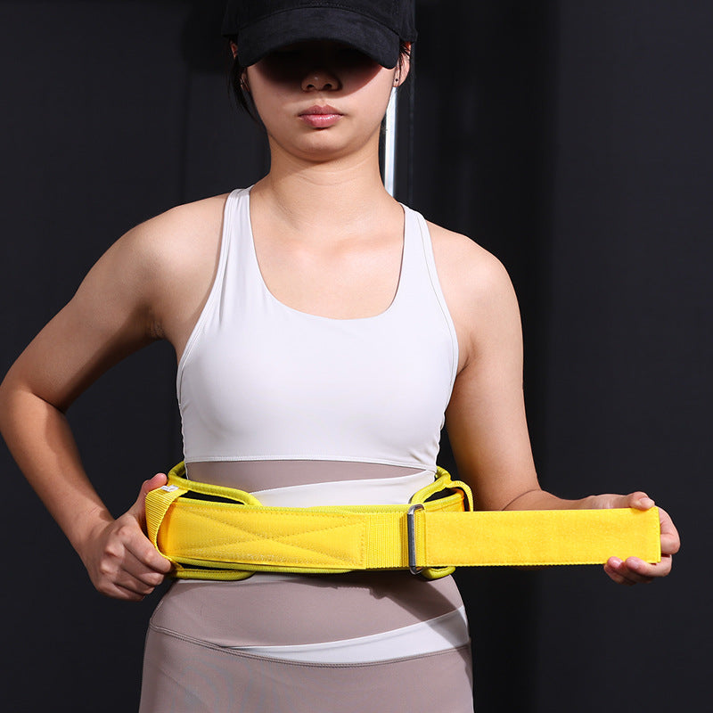 Fitness belt exercise support garment